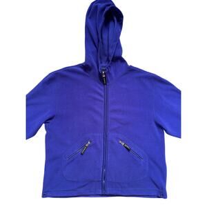 Coaco New York Women’s Hooded Blue Fleece Jacket, Size L (1063)